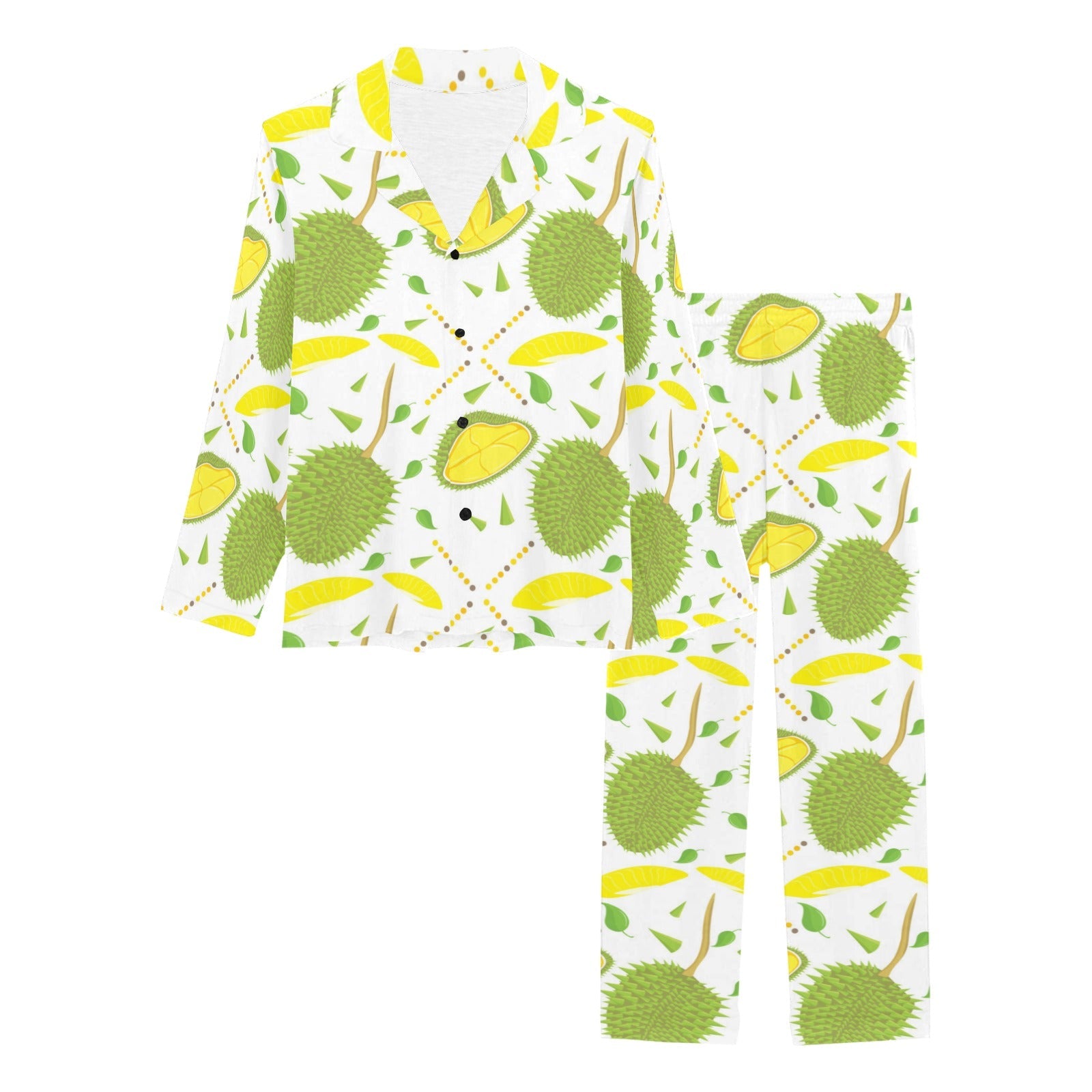 Durian pattern background Women's Long Pajama Set