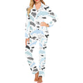 Cute dolphins Childish Style pattern Women's Long Pajama Set