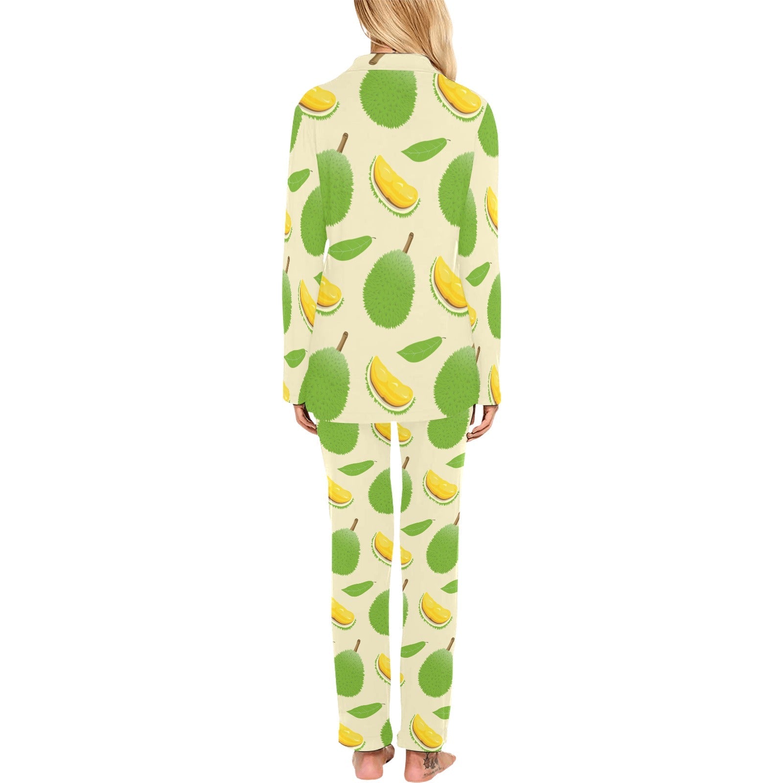 Durian pattern Women's Long Pajama Set