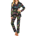 Dragons flower pattern Women's Long Pajama Set