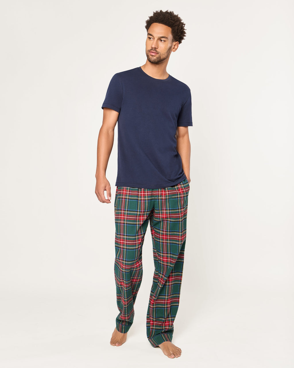 Men's Brushed Twill Pajama Pants in Kensington Tartan