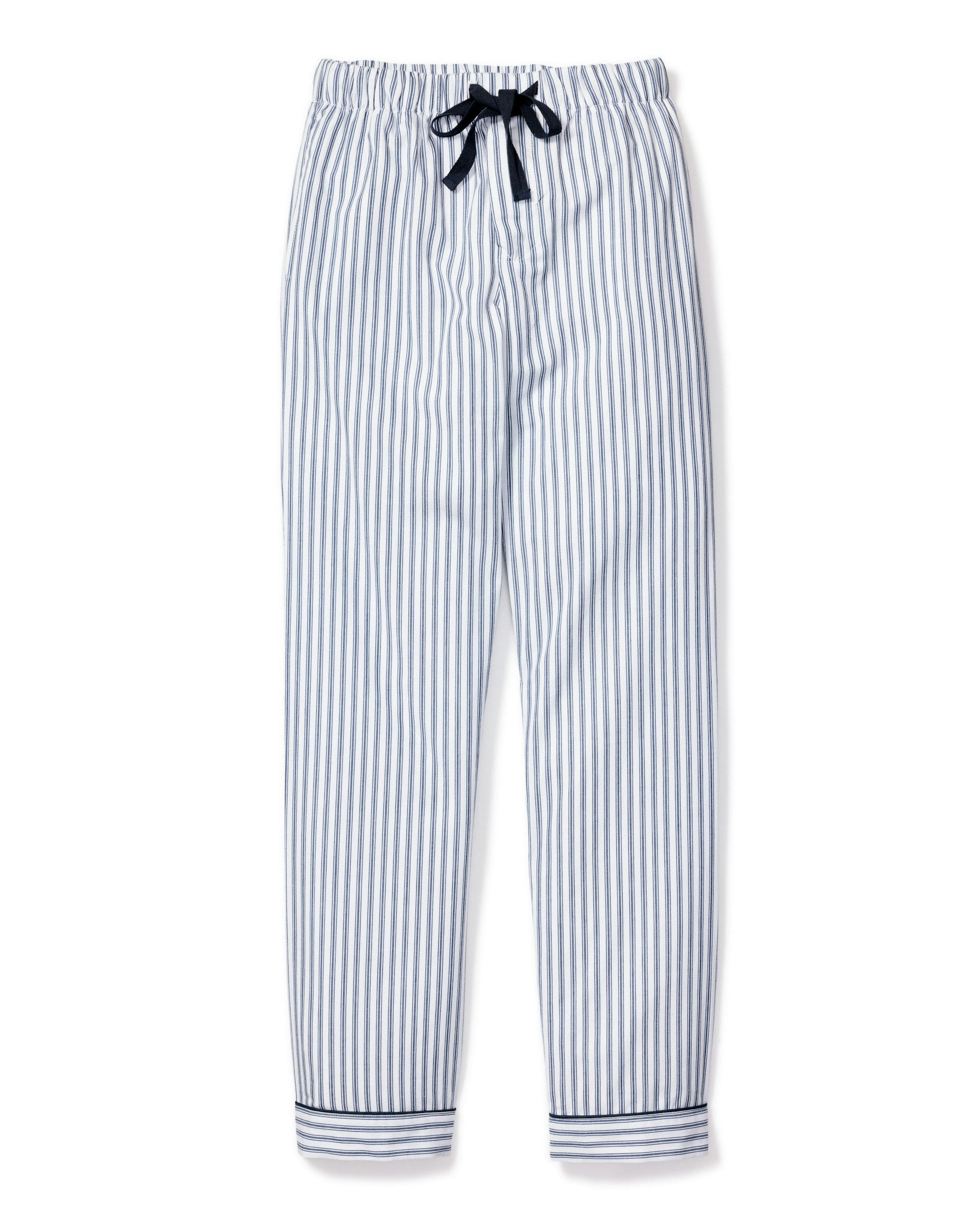Men's Twill Pajama Pant in Navy French Ticking
