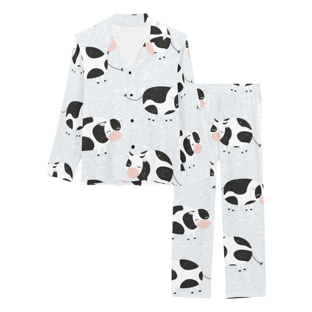 Cute cows pattern Women's Long Pajama Set