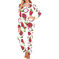 dragon fruits white background Women's Long Pajama Set