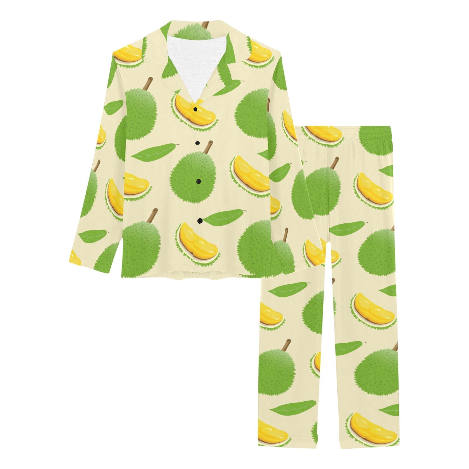 Durian pattern Women's Long Pajama Set